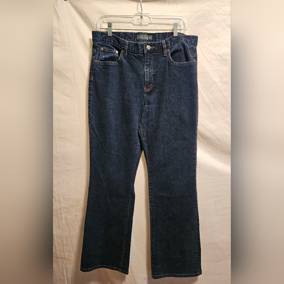 LRL Lauren Jeans Co, Ralph Lauren Size 14 Dark Wash, Boot Cut Jeans. - Picture 1 of 4
